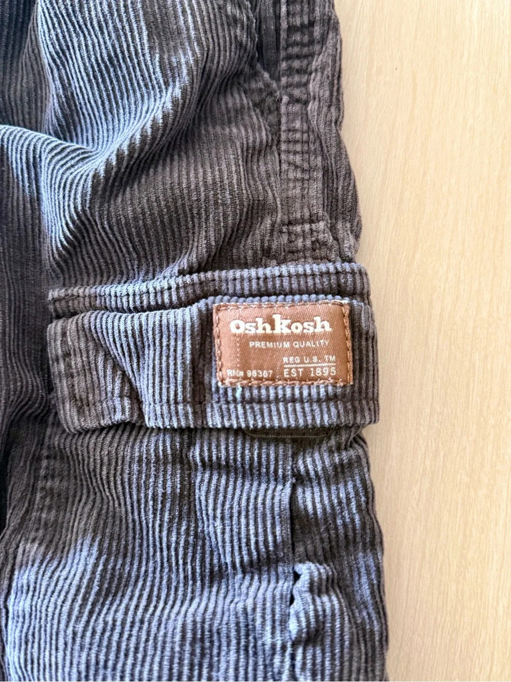 OshKosh B'gosh Dark Charcoal Corduroy Cargo Pants